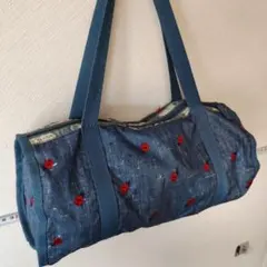 B透明）Le Sportsac てんとう虫 デニムブルー ミニドラムバッグのサムネイル