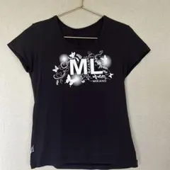 MIKALANCE MIKANO 半袖Tシャツ ブラック 花柄