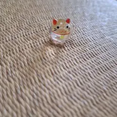 ガラス　置き物 招き猫　金箔