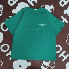 GU　カレッジロゴTシャツ　グリーン　XL 状態良好　翌日発送のサムネイル