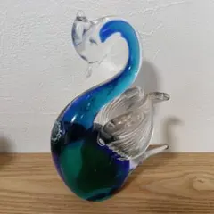 ムラーノガラス　ITALY　鳥 白鳥　クリスタルガラス