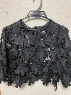 GUESS 花柄　レース　トップス　ショート丈　【S】