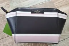 【新品タグ付き】ケイトスペード ボーダー ポーチ