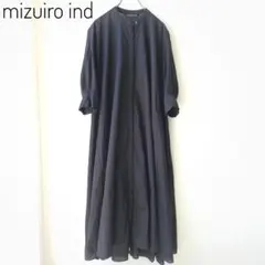 未使用⚫︎ミズイロインド 現行品　シャツワンピース ライトアウター ¥23100 未使用⚫︎ミズイロインド 現行品 シャツワンピース ライトアウター