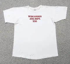 良柄プリント XXL 80s L チャンピオン Tシャツ コットン100 白
