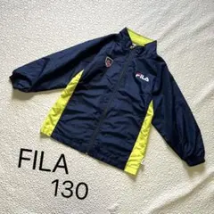 FILA ナイロンジャケット ウィンドブレーカー ネイビーイエロー 130キッズ