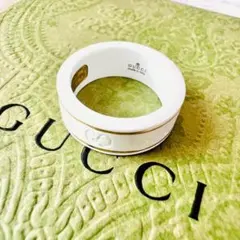 GUCCI アイコンリング ホワイト セラミック K18YG 750 11号 - メルカリ