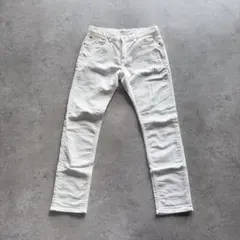 K1717 ベイフロー デニムパンツ スキニー ダメージ加工 31 白