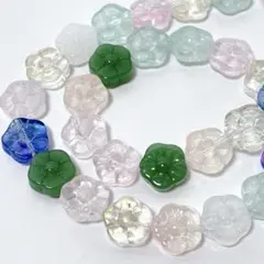 bp113/アクリルビーズ◇カラフル　お花形　1連