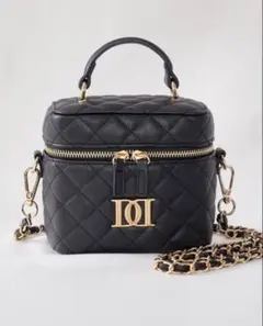 Darich ダーリッチ キルティングスクエアミニバッグ 黒 ブラック