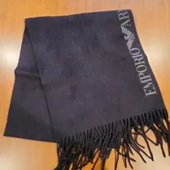 EMPORIO ARMANI マフラー ウール ブラック