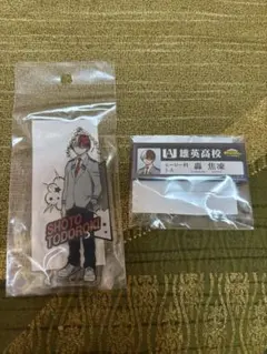 僕のヒーローアカデミア 名札 スクエア 缶バッジ アクリルキーホルダー 轟焦凍