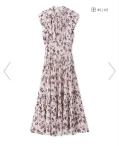 SNIDEL フラワープリント ノースリーブ ロングワンピース 00