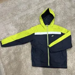 訳あり！NIKE フード付きジャケット 150 ネイビー/ライムグリーン