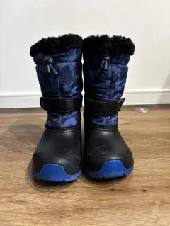 キッズ 迷彩柄 スノーブーツ 21cm - 22cm 調節可