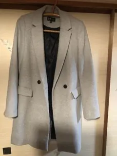 ZARA trf collection グレー チェスターコート S