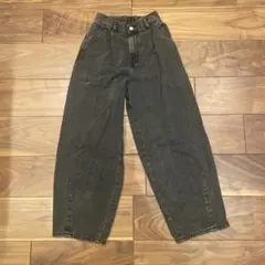 GU M 150cm デニムジーンズパンツ　ブラック　キッズ