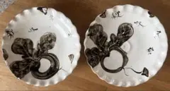 山口陶器店 カブ絵六寸皿 2枚セットのサムネイル