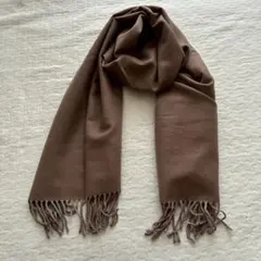 リバーシブルマフラー ブラウン グレー