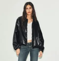 ZARA ブラックレザージャケット