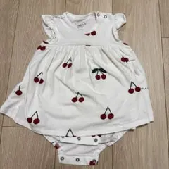 gelato pique チェリー柄 ロンパース 70cm