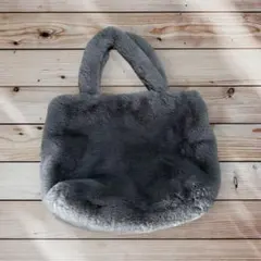 Sale‼️H &M‼️グレー ファー トートバッグ‼️美品