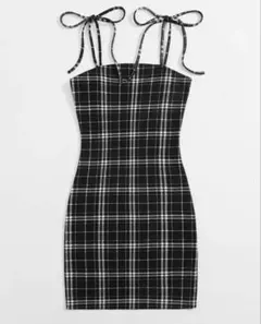 SHEIN チェック柄 キャミソール ワンピース ミニ