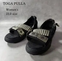 TOGA PULLA トーガ メタルスニーカーサンダル ブラック 23cm 春夏