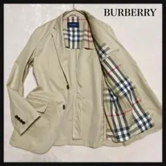 バーバリーロンドン　テーラードジャケット　メガチェック　ハニーベージュ　M