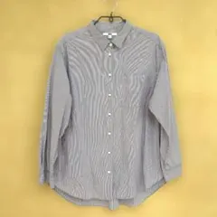 ユニクロ ストライプシャツ　レディースＬ　パープルのサムネイル