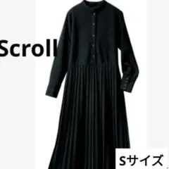 【未使用】Sサイズ　ブラックフォーマル　　ワンピース　プリーツ　スクロール　新品