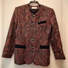 マルチカラーウールジャケット　刺繍　裏地ペイズリー柄　総柄 マラソンP5倍 生地 シルク ペイズリー ネイビー (B) インド綿生地 シルク ペイズリー ペイズリー柄 ネイビー 金糸 布 絹100％  インド産 インド綿 手芸 ハンドメイド 衣装用生地 青 エスニック エキゾチック 衣装生地 金 | Textile World TOA 店