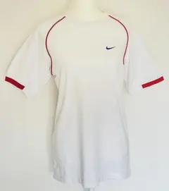 お値下！美品【新品未使用】メンズトップス NIKEナイキ白Tシンプル赤ライン厚手