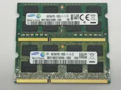 ノートPC用メモリ 4GB×2 (合計8GB) PC3-12800S