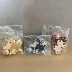 ほっこり柴犬　茶々ノ助　袋めくりキーホルダー　3個セット
