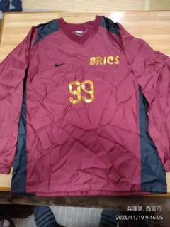 Nike バーガンディ 長袖 サッカーウェア L 99 BRICS 他