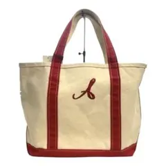 4042 L.L.Bean トートバッグ USA製 ミディアム 赤系 刺繍