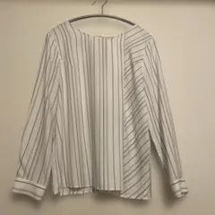 INDIVI ストライプブラウス