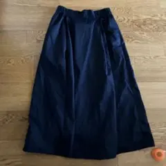 ネイビー　ロングフレアスカート
