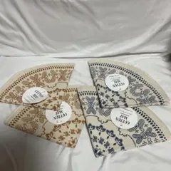 コットン刺繍タオルハンカチ4枚セット