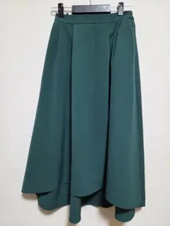 ロングスカート グリーン フレアのサムネイル