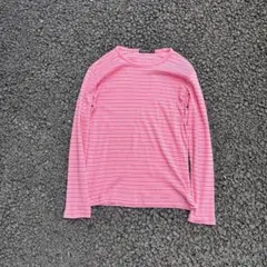 00s old uniqlo striped tee pink y2k CBOYのサムネイル