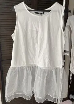 【新品】OFALO ノースリーブ チュニック ホワイト