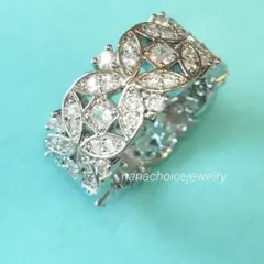 2248高級 sona ダイヤモンド フルエタニティ リング 花 シルバー 限定