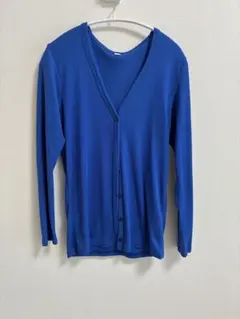 【古着】青色カーディガン