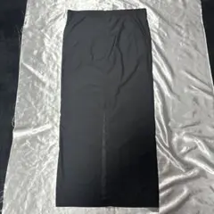 ロング マキシ タイト スカート ブラック 黒 ドローコード ナロー