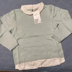 H&M ミントグリーン 長袖カットソー 105