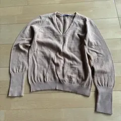 ４５Rベージュ Vネック ニット 長袖のサムネイル