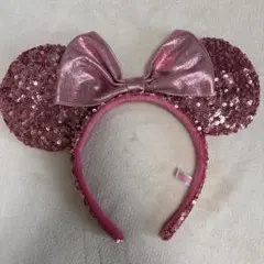 ミニー　カチューシャ ピンク スパンコール