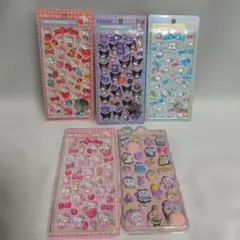 サンリオ　ボンボンドロップシール 3Dステッカー ちいかわおしりシール5枚セット